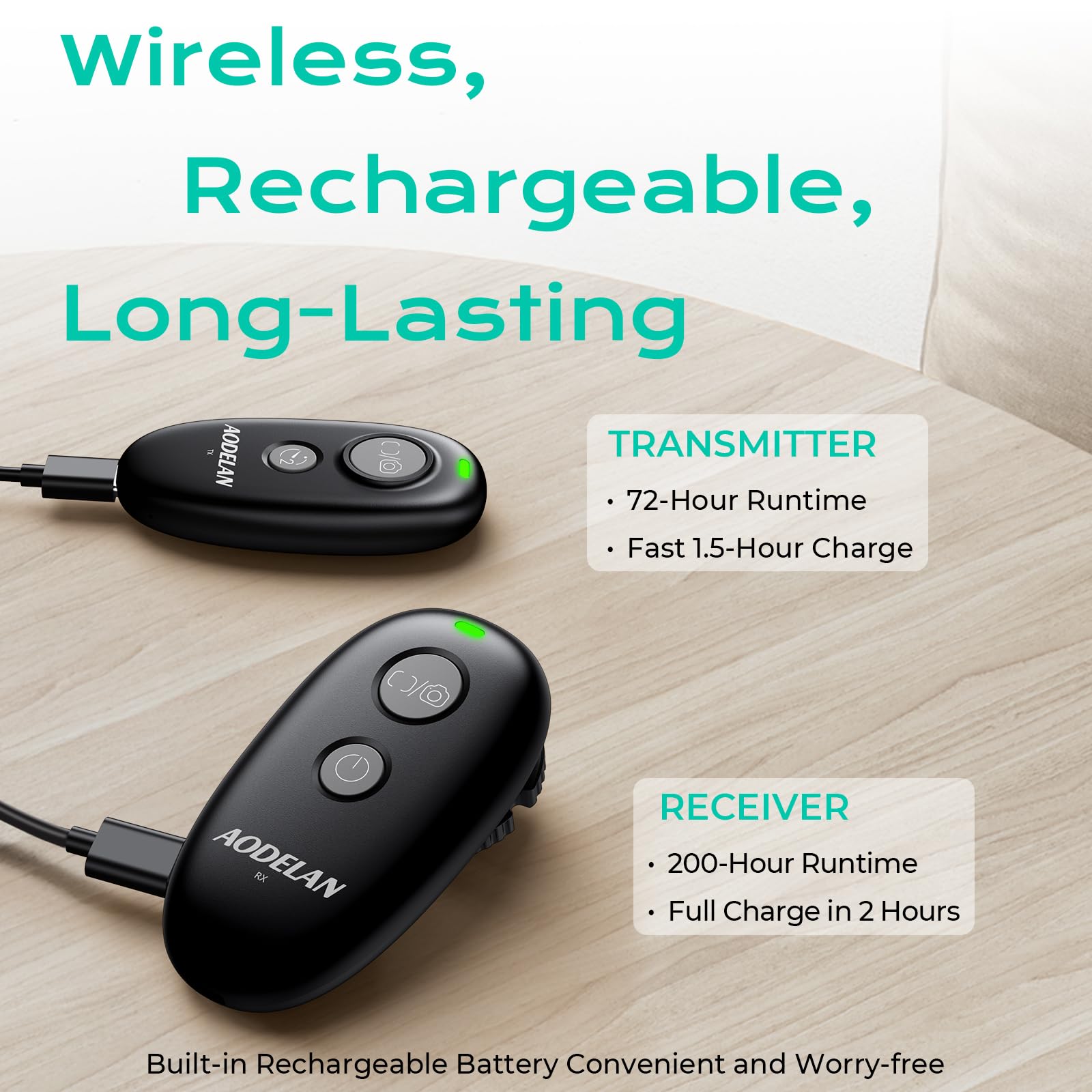 Amazon | AODELAN USB-C 充電式 ワイヤレスカメラ リモートシャッター